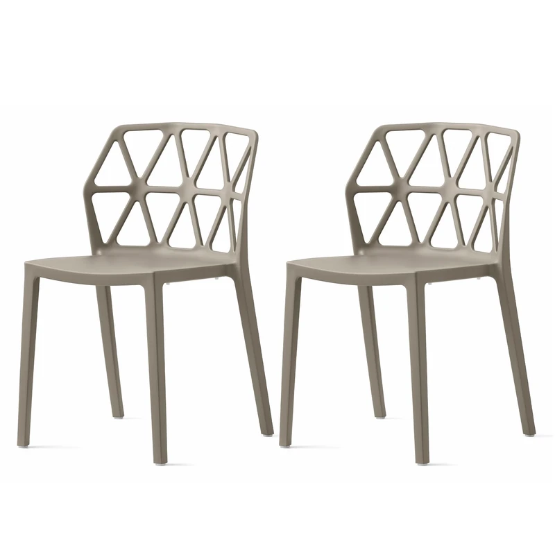 Connubia, 2 chairs ALCHEMIA, polypropylene MATT TAUPE