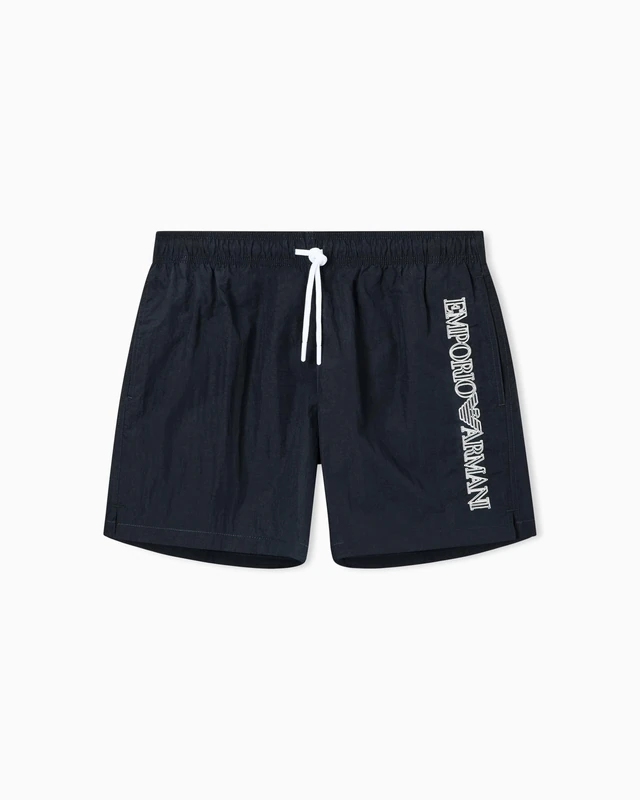 Emporio Armani Men's Embroidery Logo Boxer Blue L - Image 1