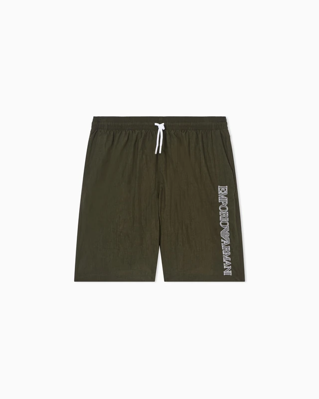Emporio Armani Men's Embroidery Logo Bermuda Green L