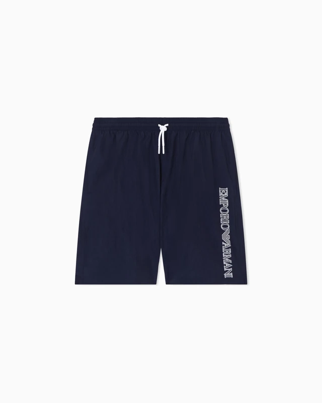 Emporio Armani Men's Embroidery Logo Bermuda Blue L