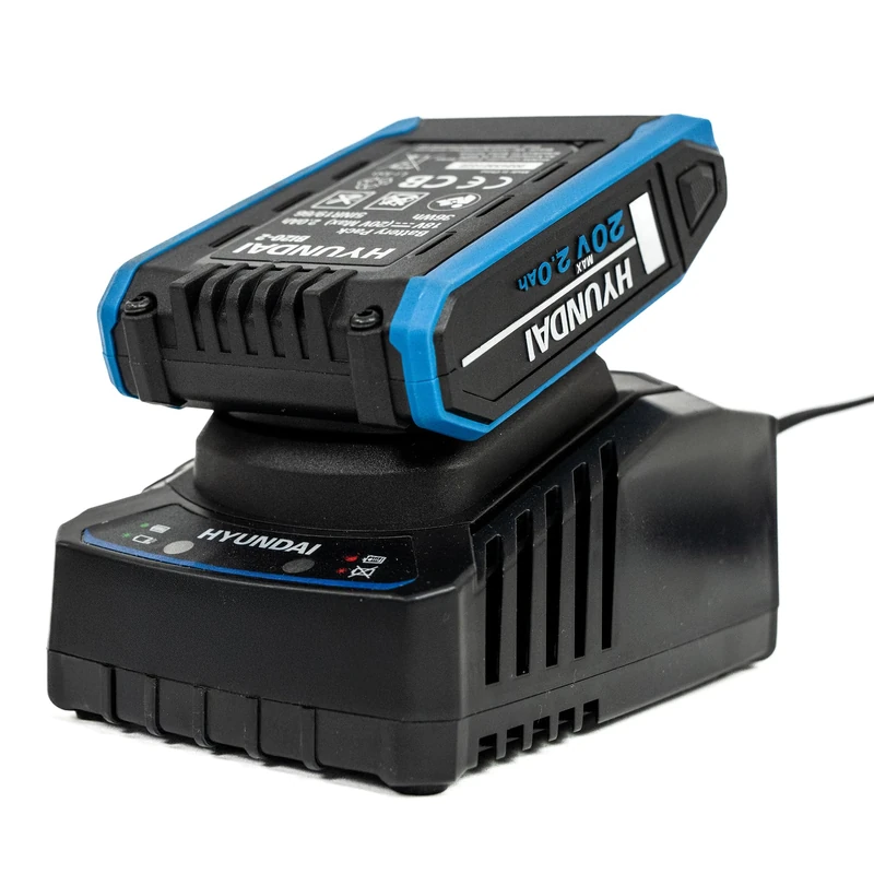 Hyundai Battery and Charger Kit, 20V 2Ah Li-Ion, 2A Charger, 2nd Generation Range Compatible