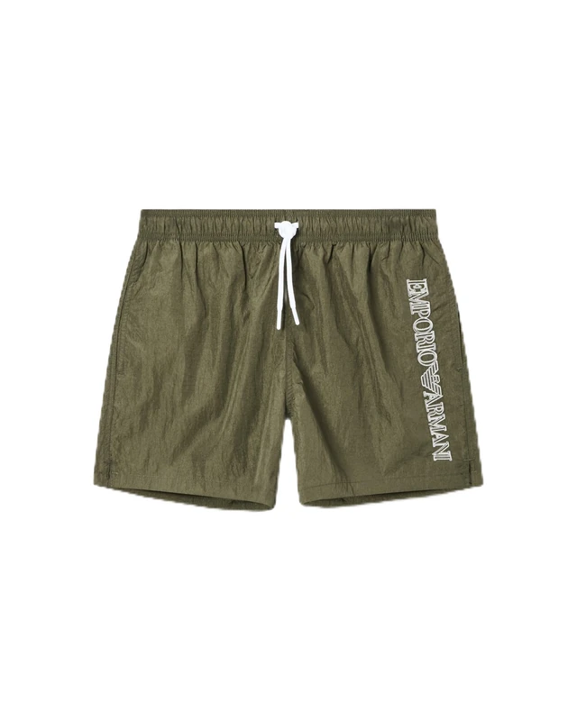 Emporio Armani Men's Embroidery Logo Boxer Green XXL