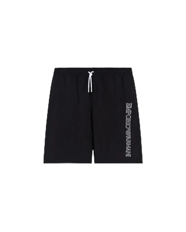 Emporio Armani Men's Embroidery Logo Bermuda Black M