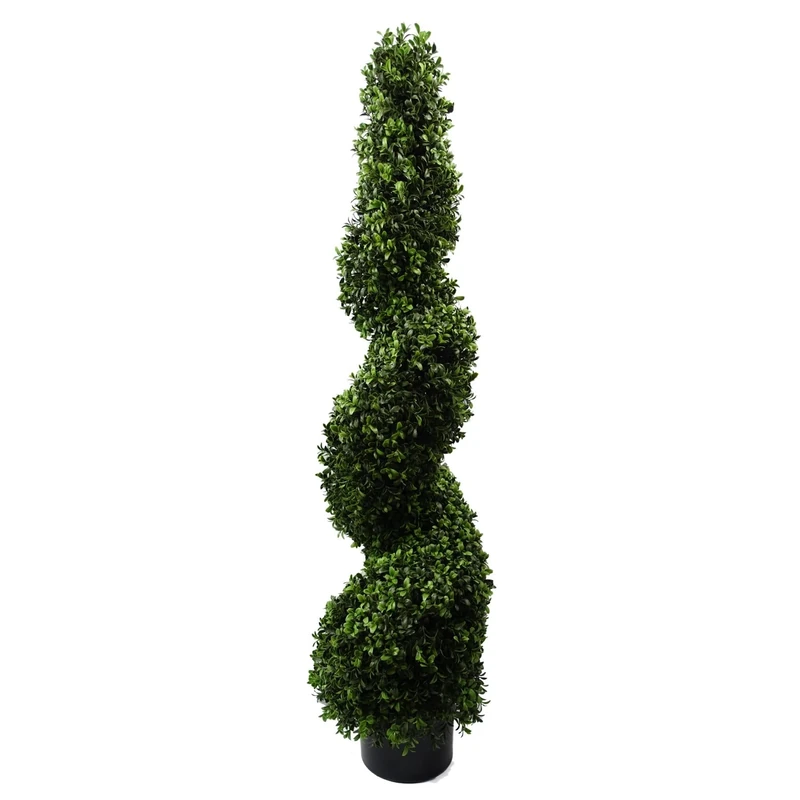 120cm Sprial Buxus Artificial Tree UV Resistant Outdoor