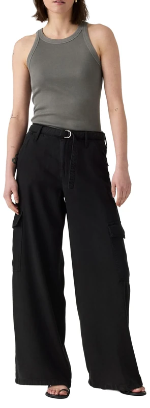 Levi's Women's Baggy Dad Cargo Trousers, Drapey Caviar Gd, 23W x 30L