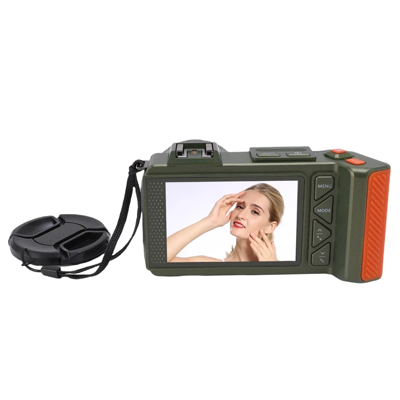 Garsent 70MP Digital Cameras for Photography With WiFi, 4K Autofocus Vlogging Camera for YouTube With 50X Zoom, Anti Shake, F1.8 DSLR Camera With Double Screen Flash (Green)