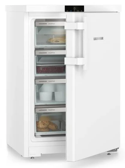 Liebherr FC1404-20 Freestanding Undercounter Freezer, 107L Capacity, White, 85cm Height, Reversible Door, C Energy Rated, LowFrost Technology, Compact Upright Freezer
