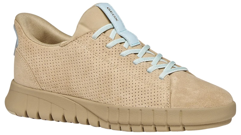 Geox Women's D Flexride Plus C Trainers, Cream/Crystal, 38 EU