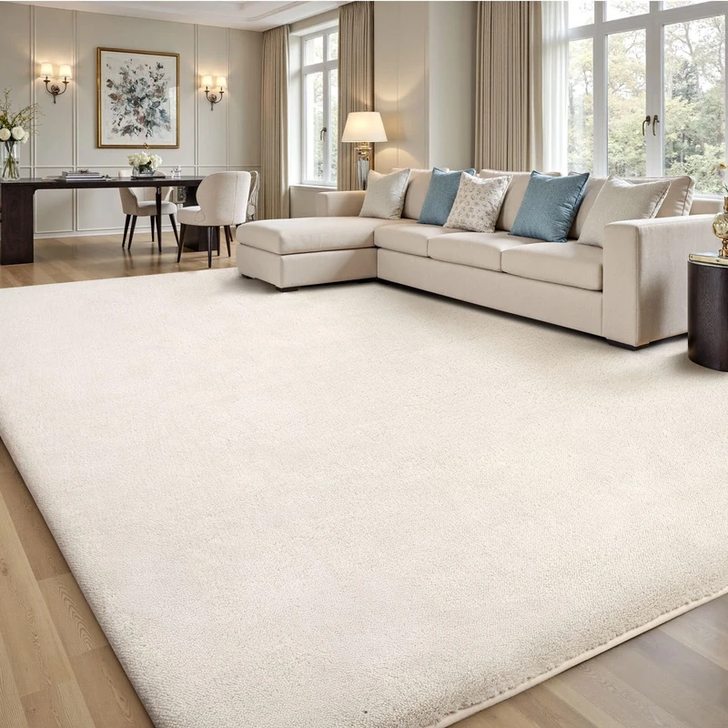 Sour Lemon Carpet Rugs Living Room Large 120x160cm, Grey Rug for Bedroom Washable Area Rugs Anti Slip Fluffy Rug Shaggy Cream Extra Large Carpets for Kids Bedroom Living Room