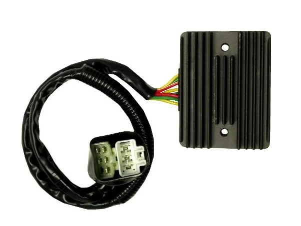 TourMax Regulator Rectifier Compatible with Honda CBR1100XX Suber Blackbird 2001, 2002, 2003, 2004, 2005, 2006, 8 Wires with 2 connectors, SH689A-12, RGU-147, Replaces OEM Reference: 31600-MAT-D51