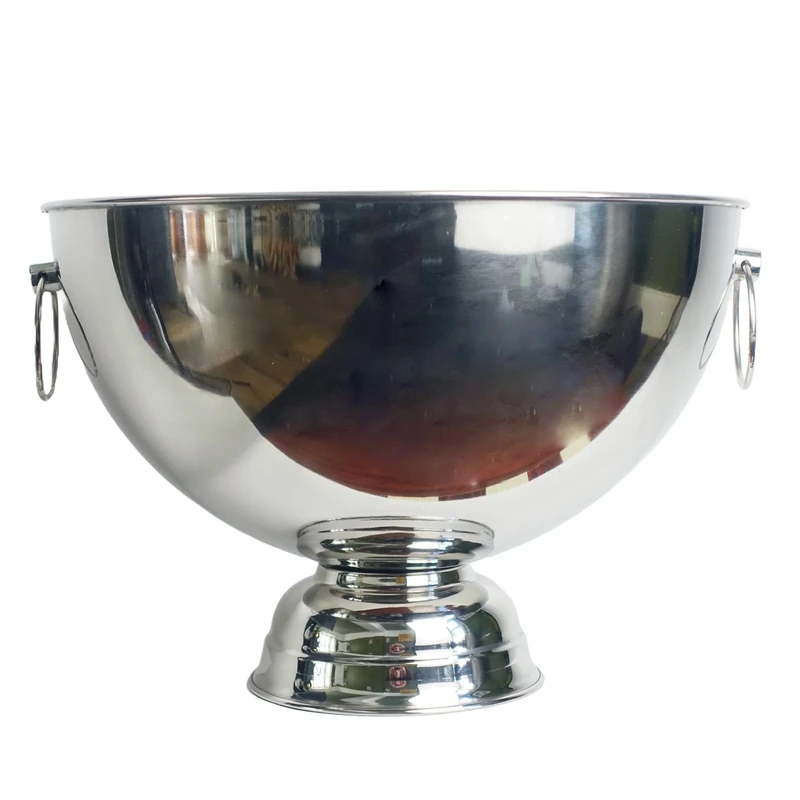 Leaf Metal Champagne Bowl, Silver, 29 - Image 1