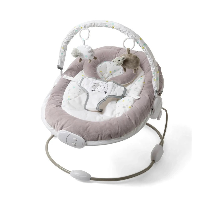 East Coast Silvercloud Counting Sheep Baby Bouncer with Soft Padded Seat for Baby Comfort 58 x 66 cm