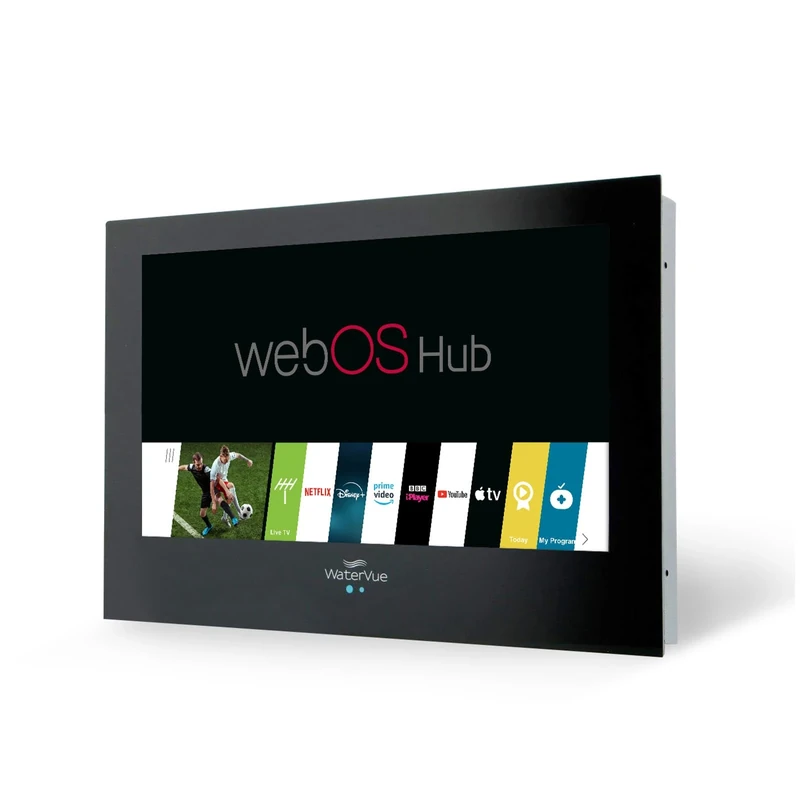 WaterVue Smart Bathroom TV, 24-Inch, WebOS, Built-in Speakers, Black