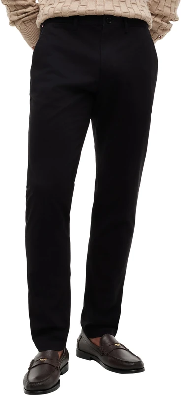Tommy Hilfiger Men's Core Harlem Essential Twill MW0MW41997 Chino, Black, 36W / 36L