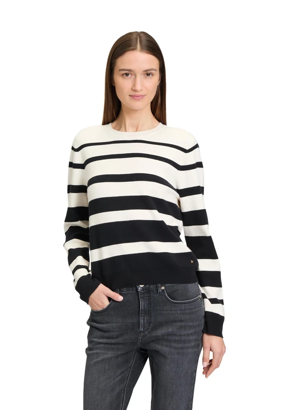 Betty & Co Women's Jumper Black/Cream