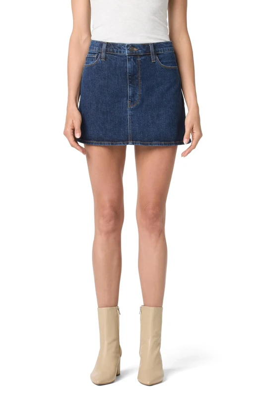 HUDSON Women's Denim Mini Skirt, Goldin, 34