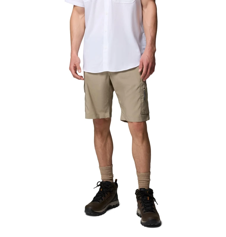 Columbia Men's Silver Ridge Utility Cargo Short, Cargo Hiking Shorts, Tusk, 42 Waist x 10 Length
