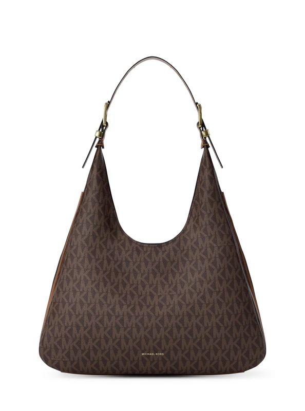 Michael Kors LG Hobo Shoulder Bag - Brown Acorn Leather