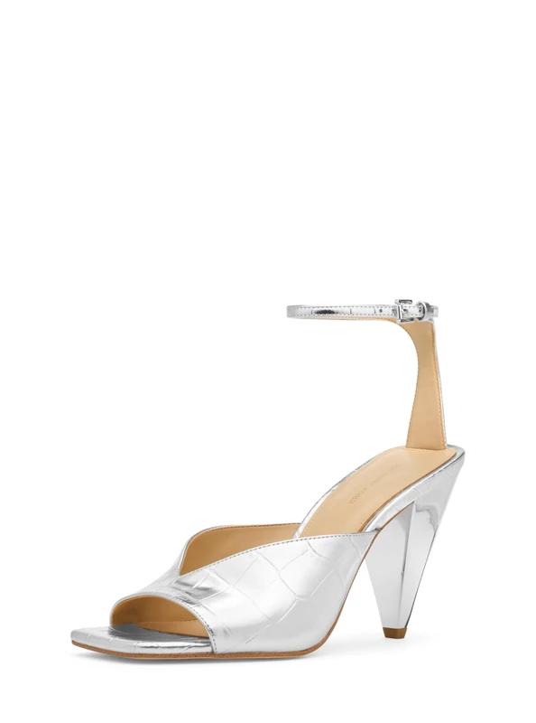 Michael Kors ELECTRA SANDAL SILVER Women, UK 7