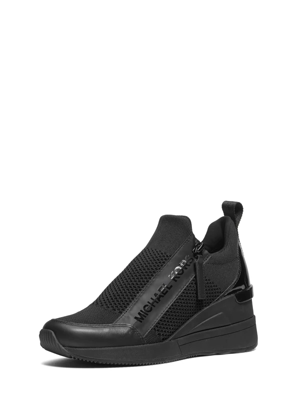 Michael Kors Willis Wedge Trainer Sneaker Black - Image 1