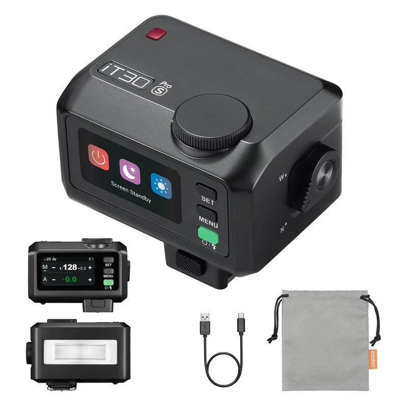 GODOX iT30Pro S TTL Camera Flash Speedlite for Sony Cameras, iT30ProS iFlash Pocket Flash GN15 2.4 GHz HSS 1/8000s, 1.5s Recycle Time, 7.4V 900mAh Li-ion Battery, Built-in Diffuser (Black)