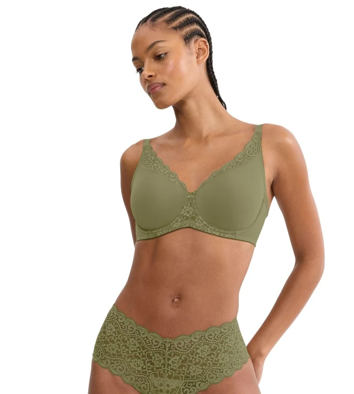 Triumph Amourette W01 Bra, Olive Gold, 95D Women