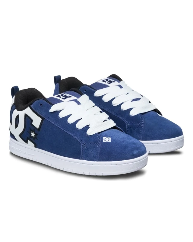 DC Shoes Men's Court Graffik Trainers, Navy/White, 43 EU