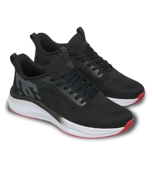DC Shoes Men's Roammax Sneaker, Black Red, 6 UK