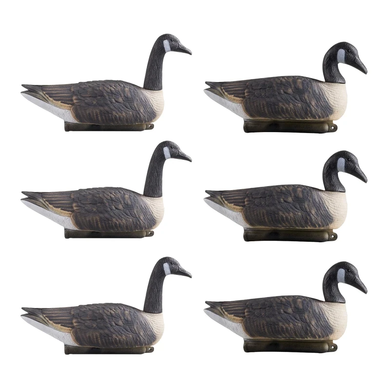 VEVOR Canada Goose Decoys, Outdoors Goose Decoy for Waterfowl Hunting, Impact-Resistant & Silent XPE with Ultra Realistic Paint, for Pool, Pond, Garden Yard Decoration, Easy to Carry and Use, 6-Pack