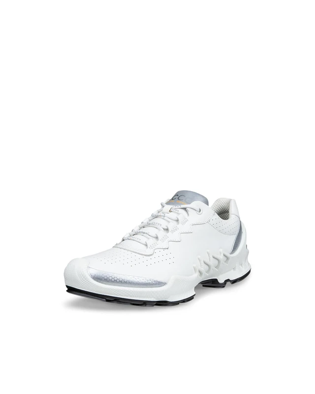ECCO Women's Sneaker Biom AEX, White/Silver Metallic, 7.5