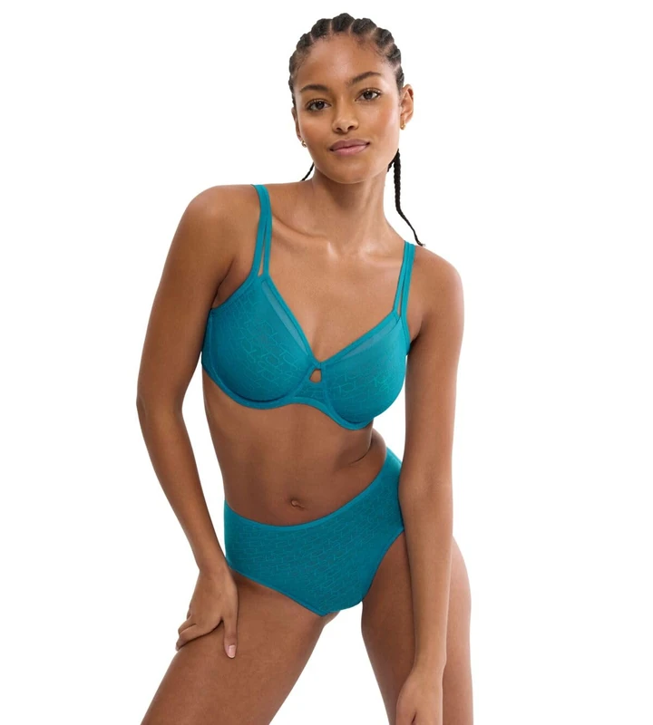 Triumph - Signature Sheer W01 - Minimiser Bra, Arizona Blue, 40DD