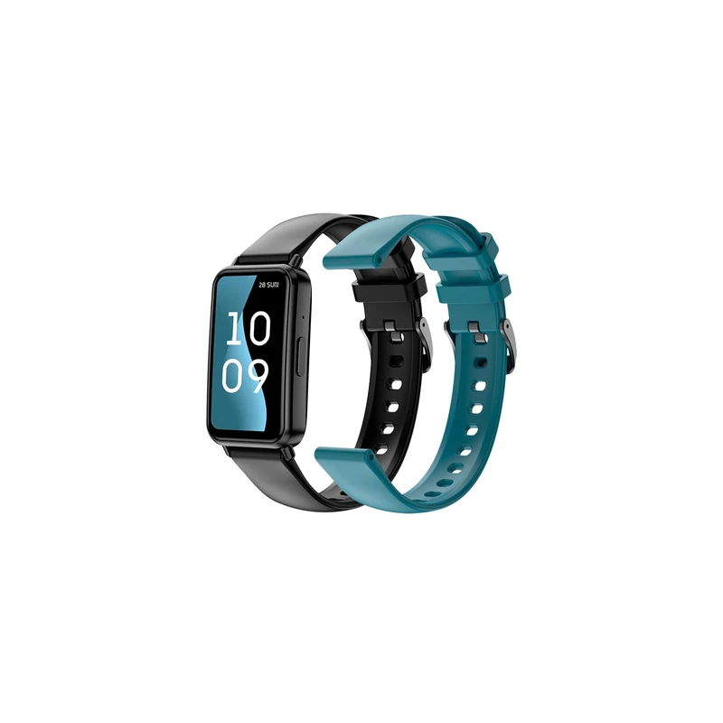 SPC Duo Fit Smart Band with 1.47" AMOLED Display | Bluetooth Calls and Notifications | Over 100 Sports | 2 Straps (Black and Turquoise) | Up to 8 Days Battery Life | IP68 | Smart You App - Image 1