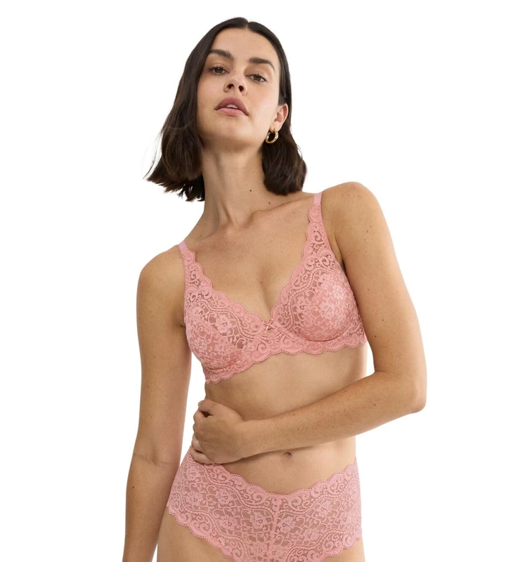 Triumph Women's Amourette W Bra, Cherry Rose, 40FF