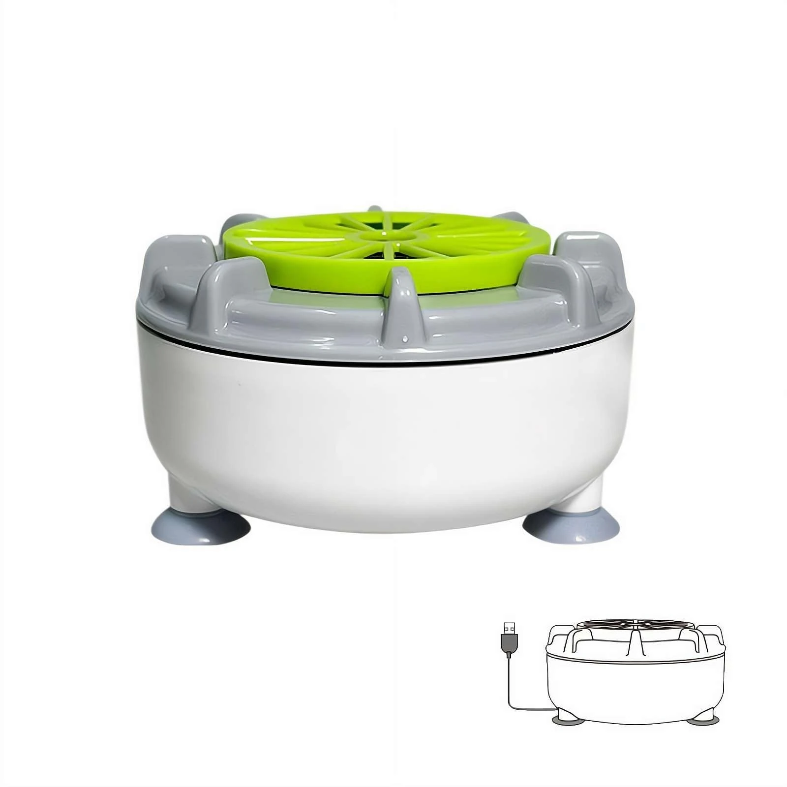 Efficient Portable Fruit and Vegetable Washers, Electric Fruit and Vegetable Washing Machine, Fruit Purifier Clean Fresh Produce in Water, Waterproof Cleaner for Fruit, Vegetable, Meat and Tableware