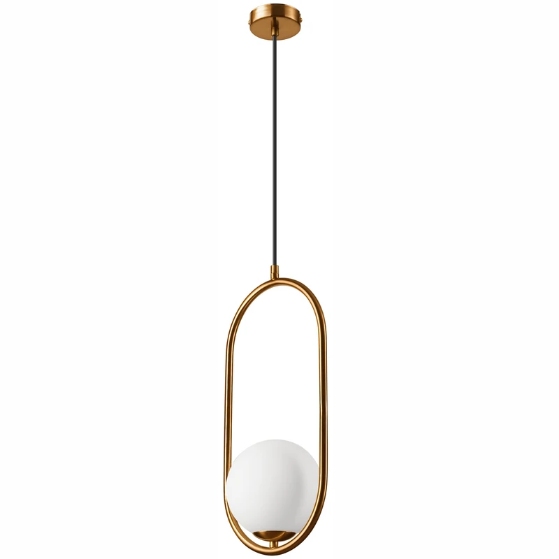 LAMKUR Pendant Light on Cord Amber 1xG9/5W/230V Gold - Image 1