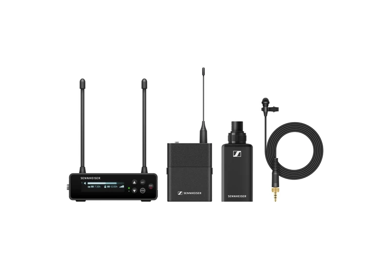 Sennheiser EW-DP ENG SET (Y1-3) Portable Digital UHF Wireless Microphone System with EK Receiver, SK Bodypack Transmitter and ME2 Omnidirectional Lav Mic - Black (700049)