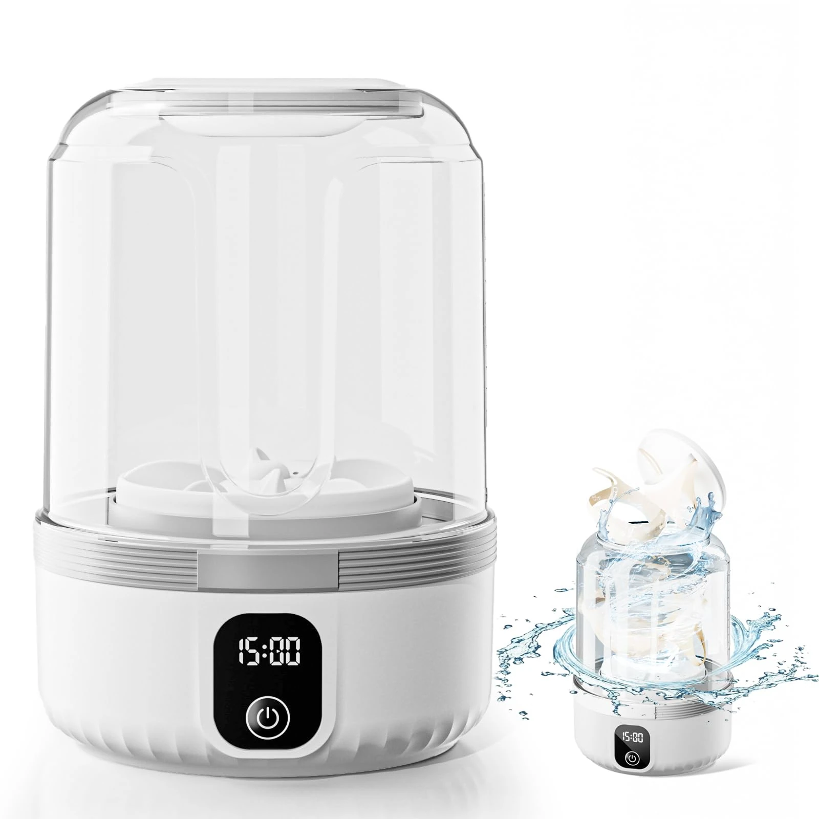 scbestuygo Portable Mini Washing Machine, Rechargeable Portable Washer for Underwear, Socks, Travel, Camping | Small Clothes & Makeup Brush Cleaner | Home Use