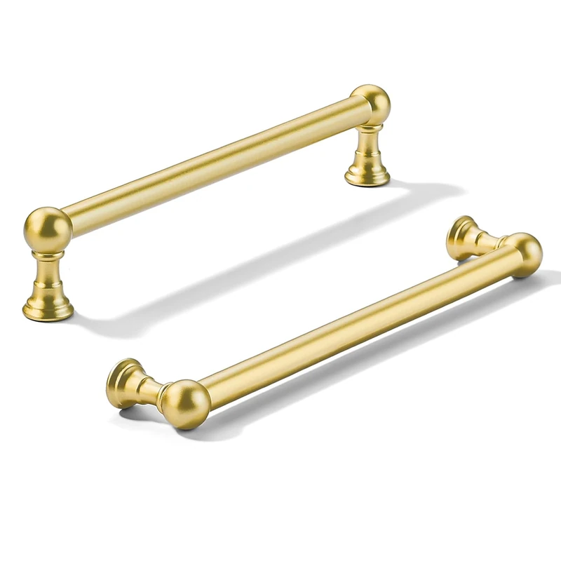 khtumeware 10 Pack 6 inch Hole Center Gold Cabinet Pulls Heavy Duty Solid Cabinet Handles cabinets Dressers Kitchens Handles Bathroom cabinets