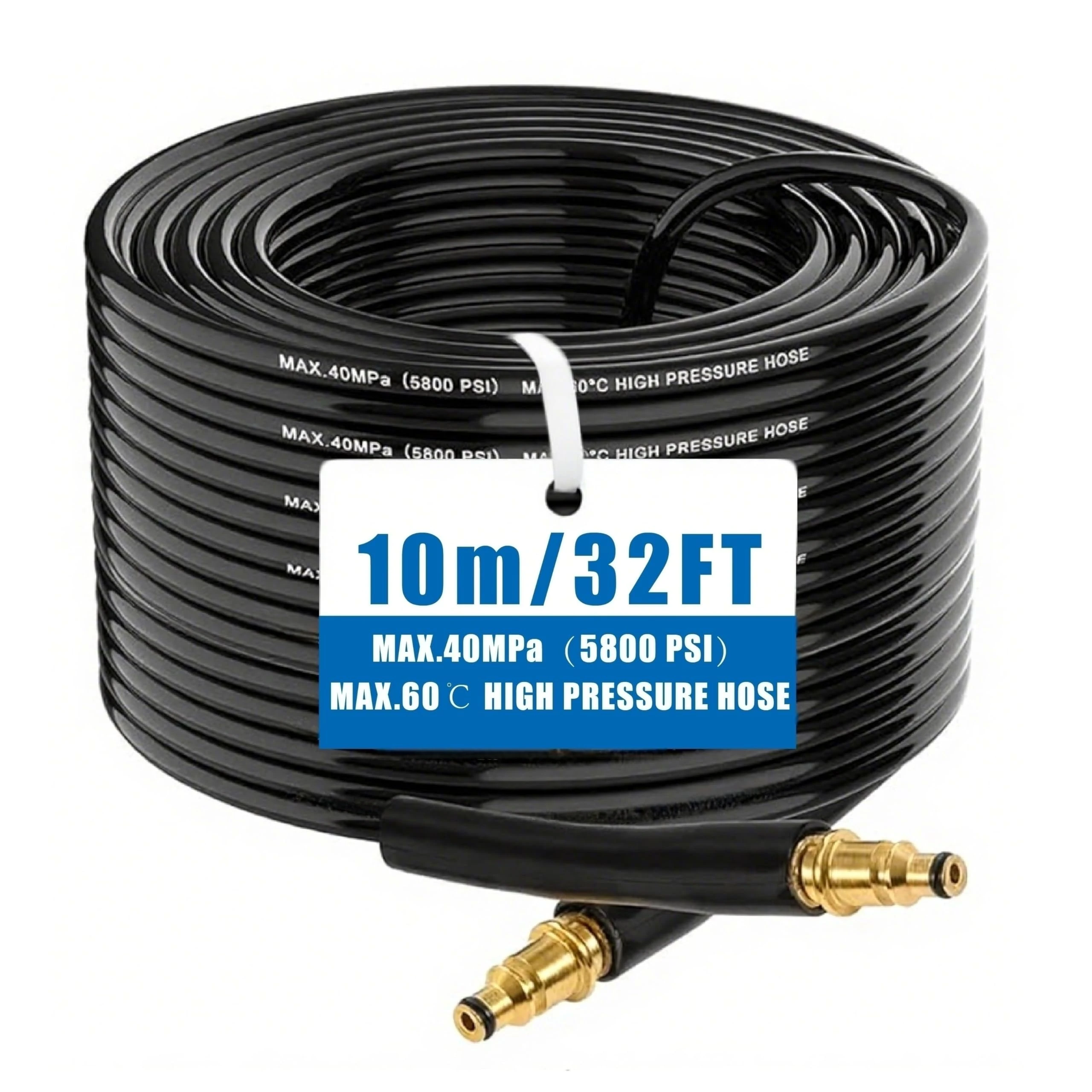 10M Pressure Washer Replacement Hose for Karcher K Series K2 K3 K4 K5 K6 K7, Extension Hose for Jet Washing with Quick Click Plug Connector，Anti Twist for Cleaning Car Garden