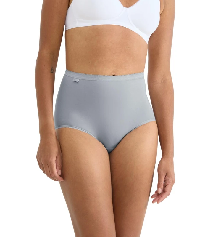 Sloggi Women's Basic+ Maxi C4P Briefs, Sea Blue Light Combination, 50 (Pack of 4)