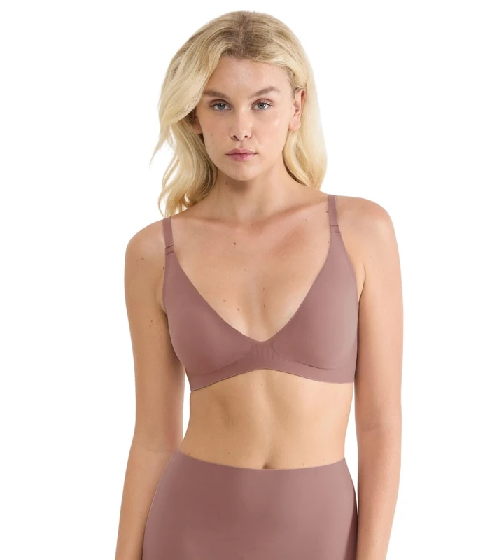 Sloggi Women's Zero Feel 2.0 The Up P Bra Padded, Cacao, L