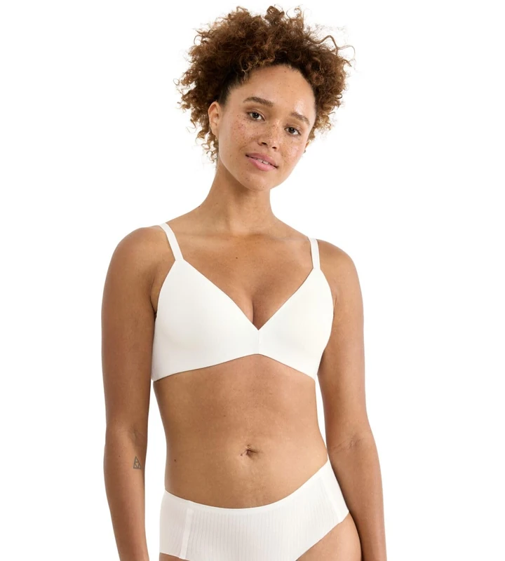 Sloggi Women's Zero Feel Pure The Up Push Bra, Silk White, S