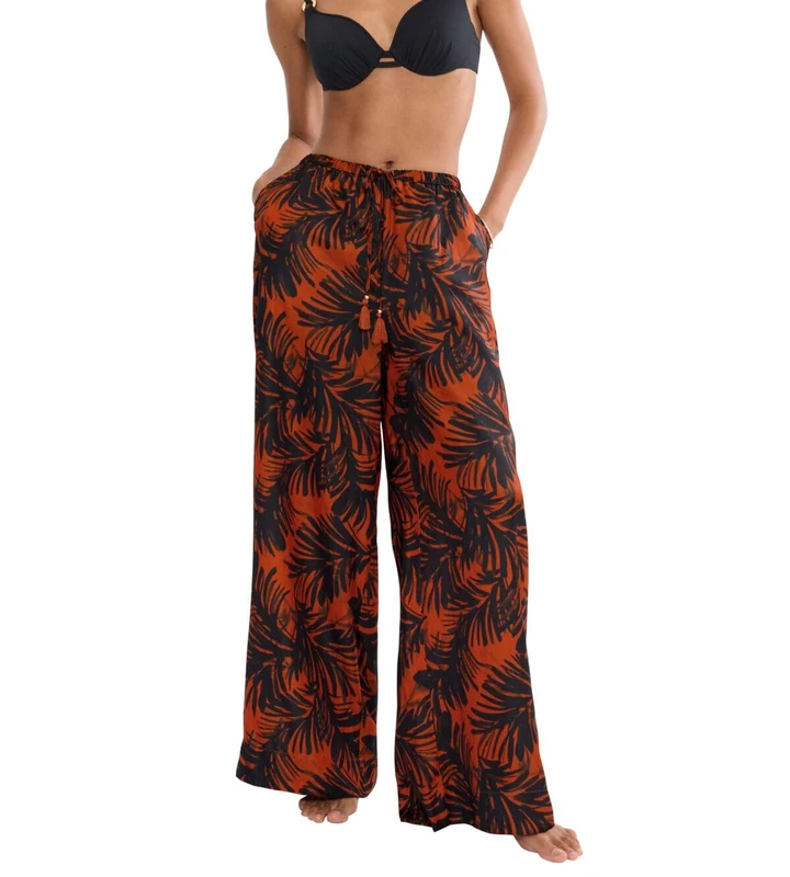 Triumph Summer Satin Trousers Brown Combination