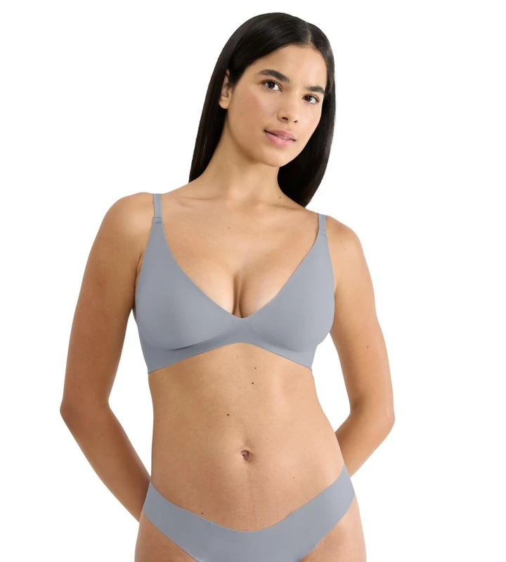 Sloggi Women's Zero Feel 2.0 The Up P Bra Padded, Chrome, M