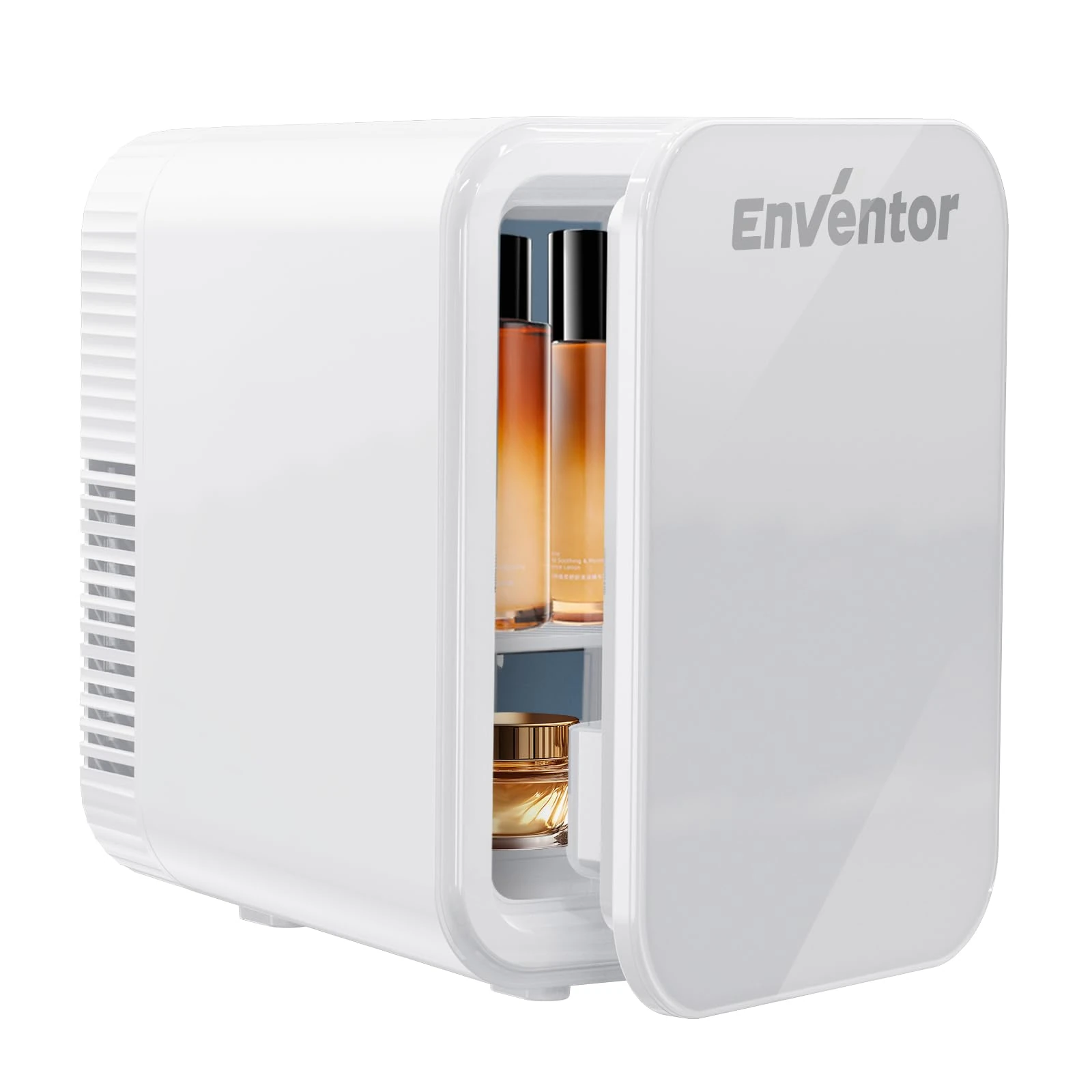 Enventor Mini Fridge 4 Litre/ 6 Can, AC+12V DC Power, Portable Cooler & Warmer for Bedrooms, Home, Car, Travel/Skincare, Cosmetics/Fruit and Drinks, White