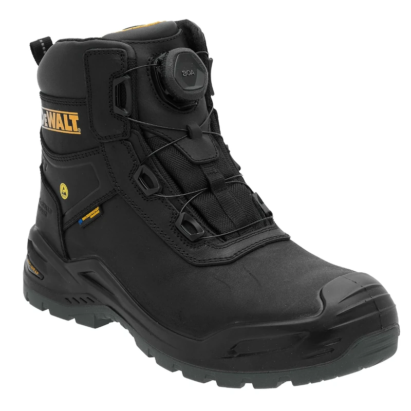 DEWALT Lander Lightweight Black BOA Safety Boot Size 11 – Durable Work Boot with BOA Fit System, Steel Toe Protection, Slip-Resistant Sole, Comfortable & Lightweight Design for All-Day Wear