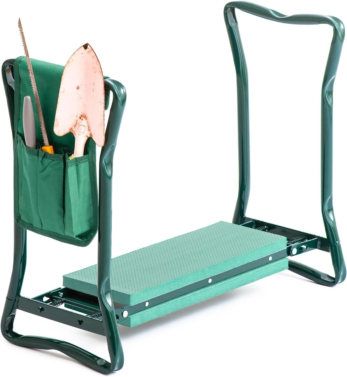 Garden Store Direct Gardening Tools, Foldable Kneeler Seat with Tool Pouch, Garden Scraper, Stainless Steel Hose Reel (Folding Kneeler Stool)