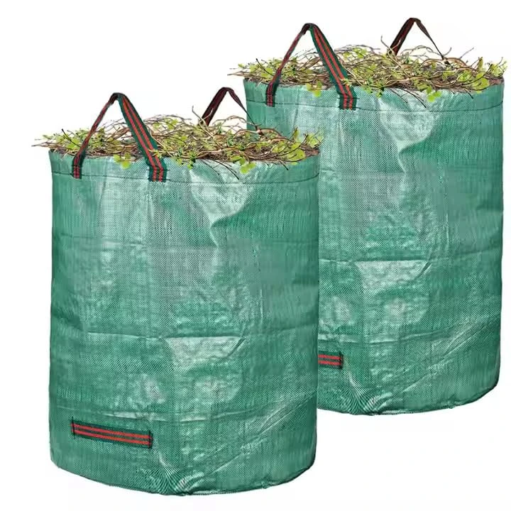 Reusable Garden Waste Bags 2-Pack 270L (71 Gal) – Heavy Duty Leaf & Lawn Clipping Collector – Standable Collapsible Yard Trash Bags with 4 Handles for Debris, Grass, Camping & Laundry Use