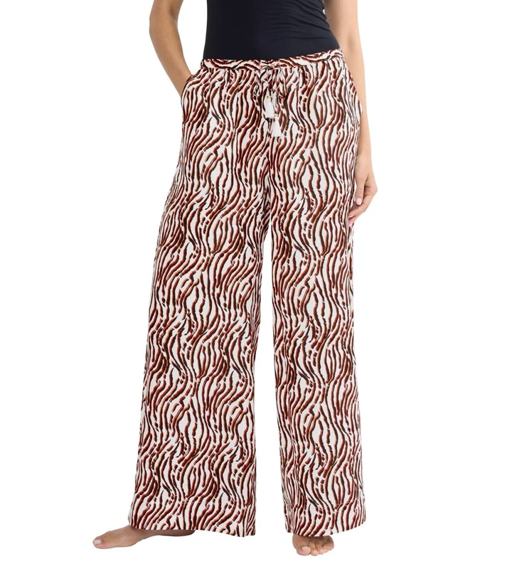 Triumph Summer Satin Trousers White - Dark Combination - Image 1