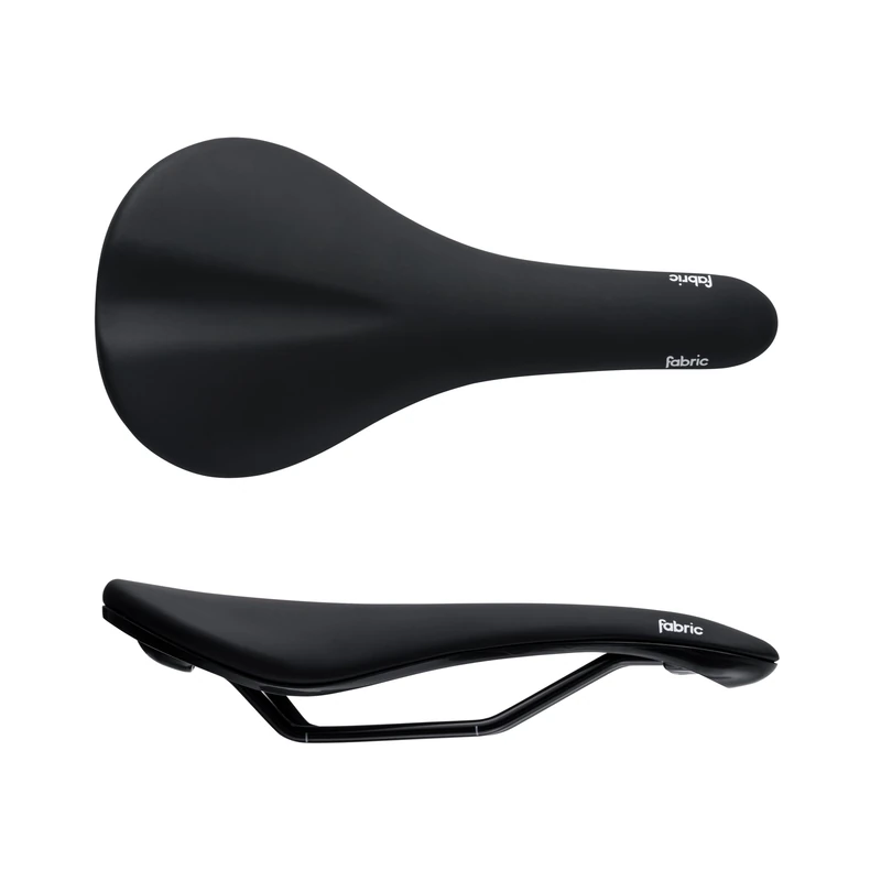 Fabric Scoop Sport Shallow Saddle – Steel Rails – Comfortable Bike Saddle - 142mm x 282mm